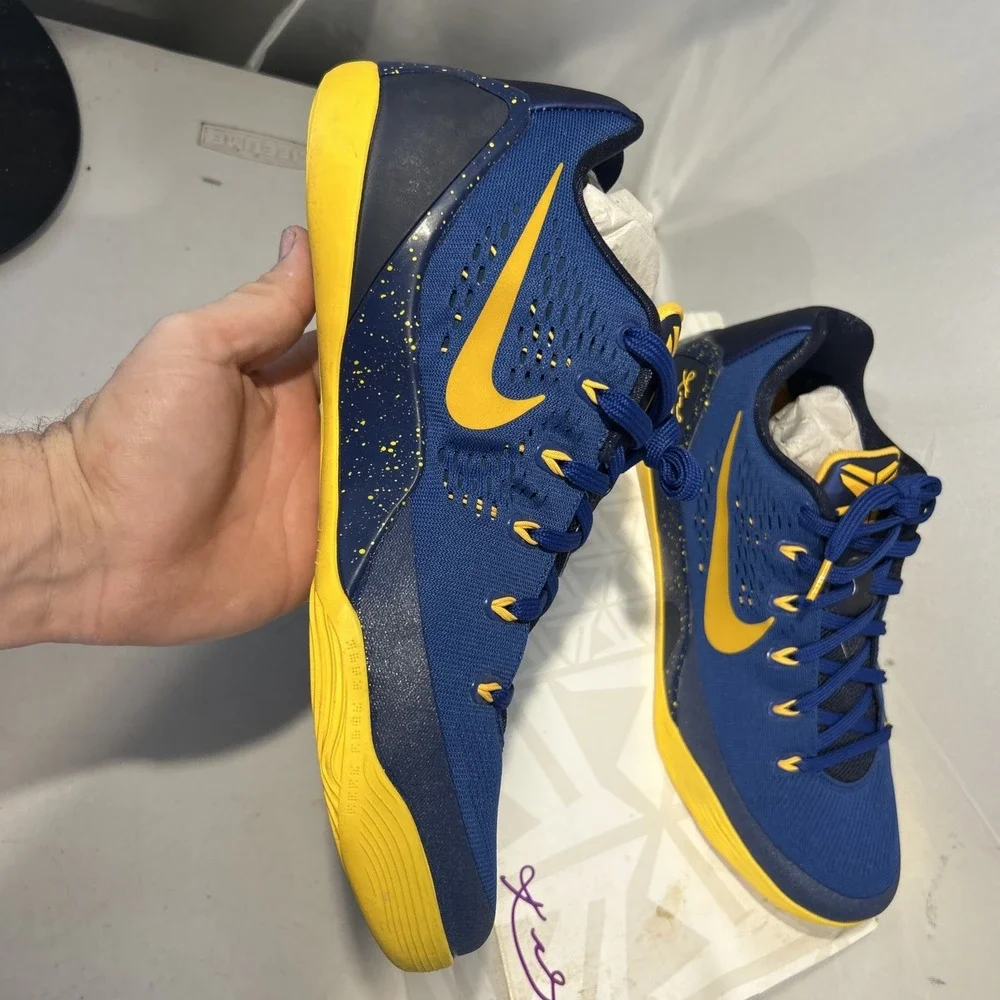 Nike Kobe 9 IX Low Em Men's Sneakers Size 12 , University Gold Gym Blue W/box